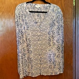 Lucky Brand light weight blouse. So pretty. 3x